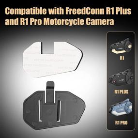 img 1 attached to 🏍️ Улучшите свой опыт Bluetooth на мотоцикле с помощью FreedConn R1 Plus/R1 Pro/R1: наклейка-клипса с креплением для шлема с камерой - 1 набор/стандарт