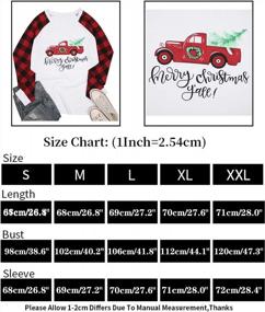 img 3 attached to Women'S Xmas Baseball Tee: EGELEXY Merry Christmas Cute Graphic Blouse Shirt Top