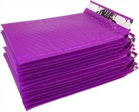 img 1 attached to Purple Self-Sealing Bubble Mailer Envelopes #0 Size - Pack Of 100 From Beauticom - Ideal For Mailing & Shipping