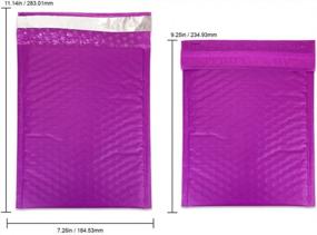 img 3 attached to Purple Self-Sealing Bubble Mailer Envelopes #0 Size - Pack Of 100 From Beauticom - Ideal For Mailing & Shipping