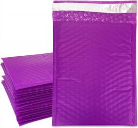 img 4 attached to Purple Self-Sealing Bubble Mailer Envelopes #0 Size - Pack Of 100 From Beauticom - Ideal For Mailing & Shipping