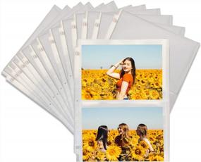 img 4 attached to Samsill 5X7 Photo Album Refills - 100 Pack, 400 Pictures Capacity, Fits 3-Ring Binder