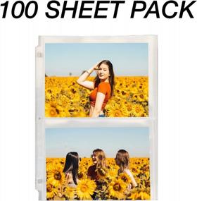 img 2 attached to Samsill 5X7 Photo Album Refills - 100 Pack, 400 Pictures Capacity, Fits 3-Ring Binder