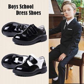 img 3 attached to Comfortable Oxford Dress Shoes For Boys And Girls: DADAWEN'S Classic School Uniform Loafers (Toddler - Big Kid)