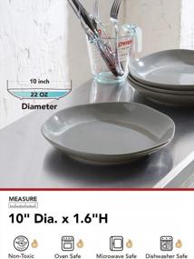 img 2 attached to Set Of 6 10-Inch Dinner Plates + 6 8-Inch Salad Plates By LE TAUCI.