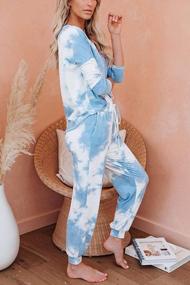 img 2 attached to Women'S Tie Dye Sweatshirt And Sweatpants Set By Fixmatti - 2 Piece Outfit With Drawstring Waistband