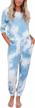 women's tie dye sweatshirt and sweatpants set by fixmatti - 2 piece outfit with drawstring waistband logo