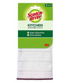 img 2 attached to 🧽 Scotch-Brite Kitchen Cloth: 2 Cloths/Pack, 12 Packs/Case (24 Cloths Total) - Convenient Cleaning Solution!