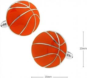 img 3 attached to MRCUFF Basketball Cufflinks Presentation Polishing Men's Accessories