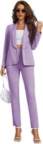 img 4 attached to SheIn Womens Blazer Pocket Outfits Women's Clothing ~ Suiting & Blazers