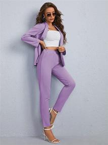 img 1 attached to SheIn Womens Blazer Pocket Outfits Women's Clothing ~ Suiting & Blazers