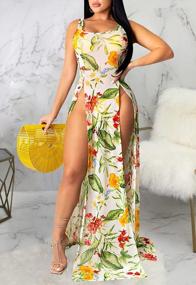 img 1 attached to Women'S Sheer Mesh Swimsuit Cover Up Maxi Dress For Beach And Pool Wear