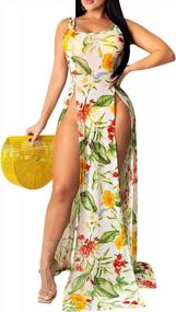 img 4 attached to Women'S Sheer Mesh Swimsuit Cover Up Maxi Dress For Beach And Pool Wear