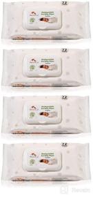 img 4 attached to Organic Biodegradable Eco Friendly Baby Wipes - Sensitive Skin Natural Child Care - 288 Wipes (4 Pack)