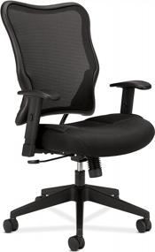 img 4 attached to 🪑 HON Wave Mesh High-Back Task Chair with Height-Adjustable Arms in Black: Stay Comfortable and Productive