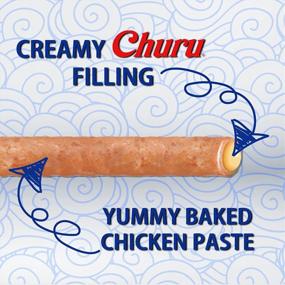img 2 attached to Indulge Your Dog In INABA Churu Rolls: Grain-Free Soft Baked Chicken Wrapped Churu Filled Treats With Salmon Recipe - 48 Sticks Of Pure Joy!