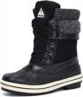 non-slip water resistant winter shoes: mid-calf women's snow boots for outdoor warmth logo