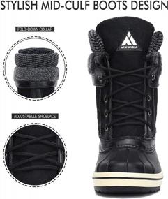 img 1 attached to Non-Slip Water Resistant Winter Shoes: Mid-Calf Women'S Snow Boots For Outdoor Warmth