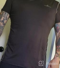img 5 attached to Thermajohn Мужская компрессионная рубашка с коротким рукавом Прохладный сухой базовый слой Спортивные рубашки для тренировок для бега и тренировок