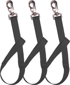 img 4 attached to 🔘 Premium Quality Loaded Nylon Bucket Strap (3 Pack) for Hay Nets, Water Buckets, Outdoor Feeders - 22" (Black)