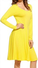 img 3 attached to Sherosa'S Chic A-Line Midi Dress - Comfy, Flared & Perfect For Casual Occasions!