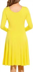 img 2 attached to Sherosa'S Chic A-Line Midi Dress - Comfy, Flared & Perfect For Casual Occasions!