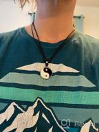 img 1 attached to Stylish BlueRica Yin Yang Pendant on Adjustable 🕉️ Black Rope Cord: Perfect Necklace for a Balanced Fashion Statement review by Chris Lentz