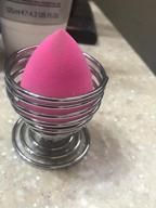 img 1 attached to 💄 LanMa Beauty Sponge Blender Holder (2 Pack Silver) – Ideal Makeup Sponge Drying Stand, Storage & Display Egg Powder Puff Stand review by Jasmin Rojas