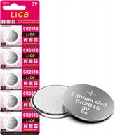 licb cr2016 lithium battery, 3v coin & button cell - 5 pack for high-performance electronics logo