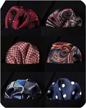 6 piece mens pocket square handkerchief set - assorted woven design for weddings, parties & gifts - hisdern logo