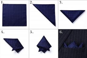 img 1 attached to 6 Piece Mens Pocket Square Handkerchief Set - Assorted Woven Design For Weddings, Parties & Gifts - HISDERN