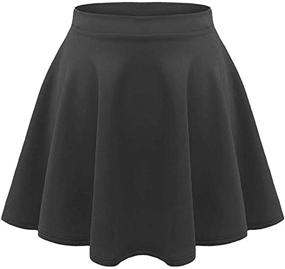 img 1 attached to 👗 Discover Stylish and Comfortable Loxdonz Casual Stretch Flared Pleated Girls' Skirts and Skorts