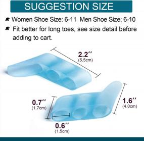 img 3 attached to Povihome 10 Pack Pinky Toe Separator And Protectors, Toe Separators For Overlapping Toe, Curled Pinky Toes Separate And Protect - Spacers For Morton'S Neuroma Pain Relief