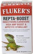 introducing repta boost insectivore/carnivore high amp boost - power-packed 1.8 oz dietary supplement for reptiles logo