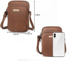 img 3 attached to Дизайнерская кожаная сумка через плечо CLUCI для телефона: маленькая сумочка для женщин, дорожный кошелек