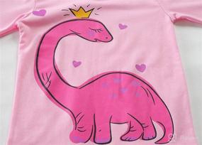 img 2 attached to 🌙 Adorable Little Girls Summer Pajama Sets: Toddler Unicorn Sleepwear in Cotton, Dinosaur Pjs, 2 Piece Clothes for 2-7 Year-Olds