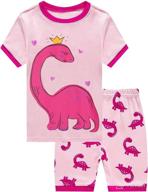 🌙 adorable little girls summer pajama sets: toddler unicorn sleepwear in cotton, dinosaur pjs, 2 piece clothes for 2-7 year-olds logo