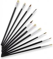 10-pack professional paint brushes with wooden handles for oil stain, watercolor, arts & crafts projects - perfect for professionals & amateurs by katzco. logo