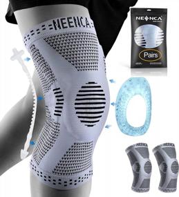 img 4 attached to Protect Your Knees With NEENCA'S 2 Pack Knee Compression Sleeve Support - Perfect For Running, Meniscus Tear, Arthritis, And Joint Pain Relief!