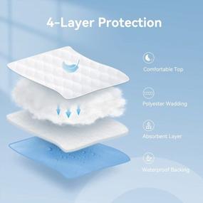 img 3 attached to 3-Pack Ultra Soft Quilted Bed Pads: Heavy Absorbency Underpad For Elderly Seniors, Kids & Pets - 18" X 24", Machine Washable Mattress Protection