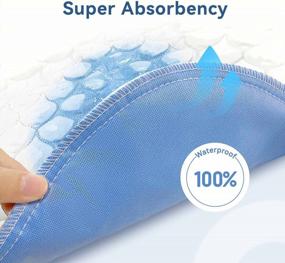 img 2 attached to 3-Pack Ultra Soft Quilted Bed Pads: Heavy Absorbency Underpad For Elderly Seniors, Kids & Pets - 18" X 24", Machine Washable Mattress Protection