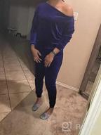 img 1 attached to Velvet Sweatsuit For Women: Off-Shoulder 2 Piece Jogging Set By Fixmatti review by Ricardo Anderson