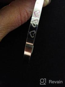 img 6 attached to 🌈 CENWA BiSexual Jewelry: Show your Pride with Bi Pride Heart Cuff Bracelet - Perfect Bisexual Gift and Queer Pride Statement!