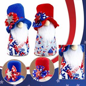 img 2 attached to USA Patriotic Gnomes Farmhouse Home Decor - 2022 Christmas Winter Tomte Swedish Design - Ideal Gifts For Men And Women For 4Th Of July And Memorial Day Decorations - Lovinland