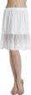 s-l ivory/black beautelicate skirt extender half slip w/ lace trim - 100% cotton vintage underskirt 22-24in logo