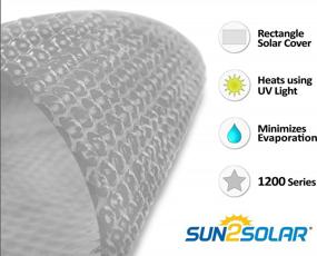 img 3 attached to Sun2Solar Clear 10-Foot-By-16-Foot Rectangle Solar Cover 1200 Series Heat Retaining Blanket For In-Ground And Above-Ground Rectangular Swimming Pools Use Sun To Heat Pool Bubble-Side Down