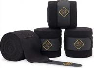 kavallerie classic equine bandages: breathable & supportive leg protection for horses (4-pack, black) logo