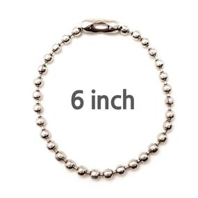 img 1 attached to 100 Pcs Stainless Steel Ball Chain Tag Key Chain Connector - 6 Inch Long, 2.4mm Bead Dia