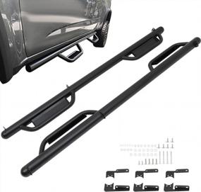 img 4 attached to Nerf Bars Compatible With 2015 2016 2017 2018 2019 2020 For Chevy Colorado/For GMC Canyon Crew Cab Side Step Nerf Bars,Running Boards Side Step Nerf Bar Placement On Vehicle For Left/Right