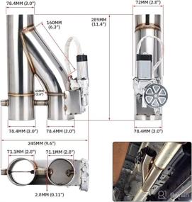 img 1 attached to 🔸 PQY Universal 3" Electric Exhaust Cutout: Remote Controlled Motor E-cut Valve Kit with Dual Flaps for Optimal Performance